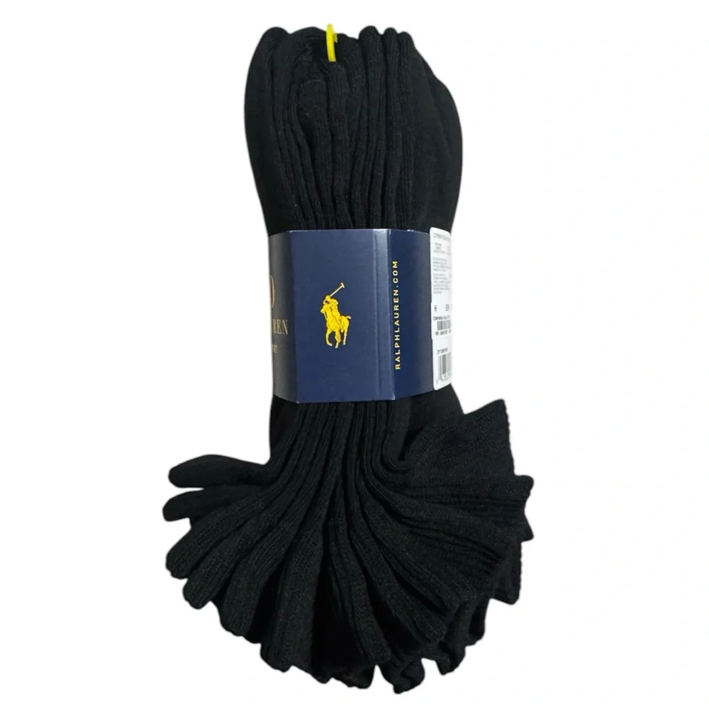 POLO RALPH LAUREN mens Athletic Performance Cotton Ankle Socks - 6pk Size 6-12